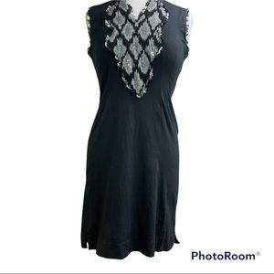 Rungolee black sleeveless dress with sequined panel medium